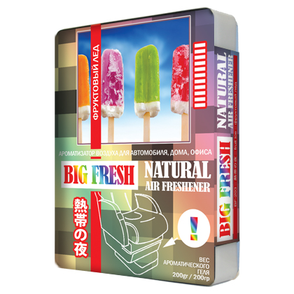 Ароматизатор под сиденье "BIG FRESH" фруктовый лед (200гр) BF-203  