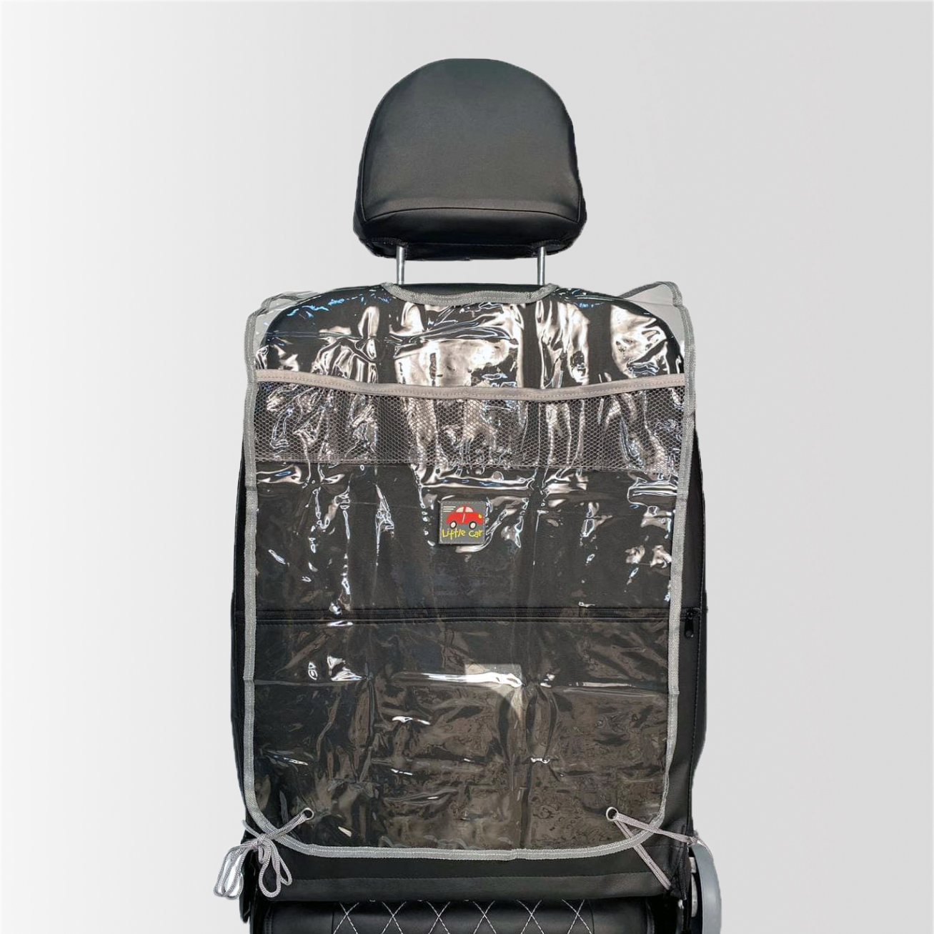 Защита - органайзер на спинку переднего сиденья (Кикмат/Незапинайка) Little Car (Серый кант)