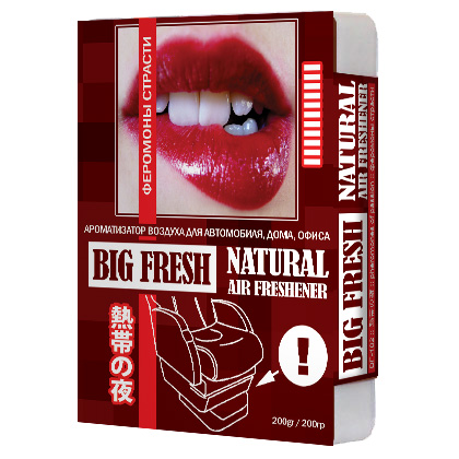 Ароматизатор под сиденье "BIG FRESH" феромоны страсти (200гр) BF-182  