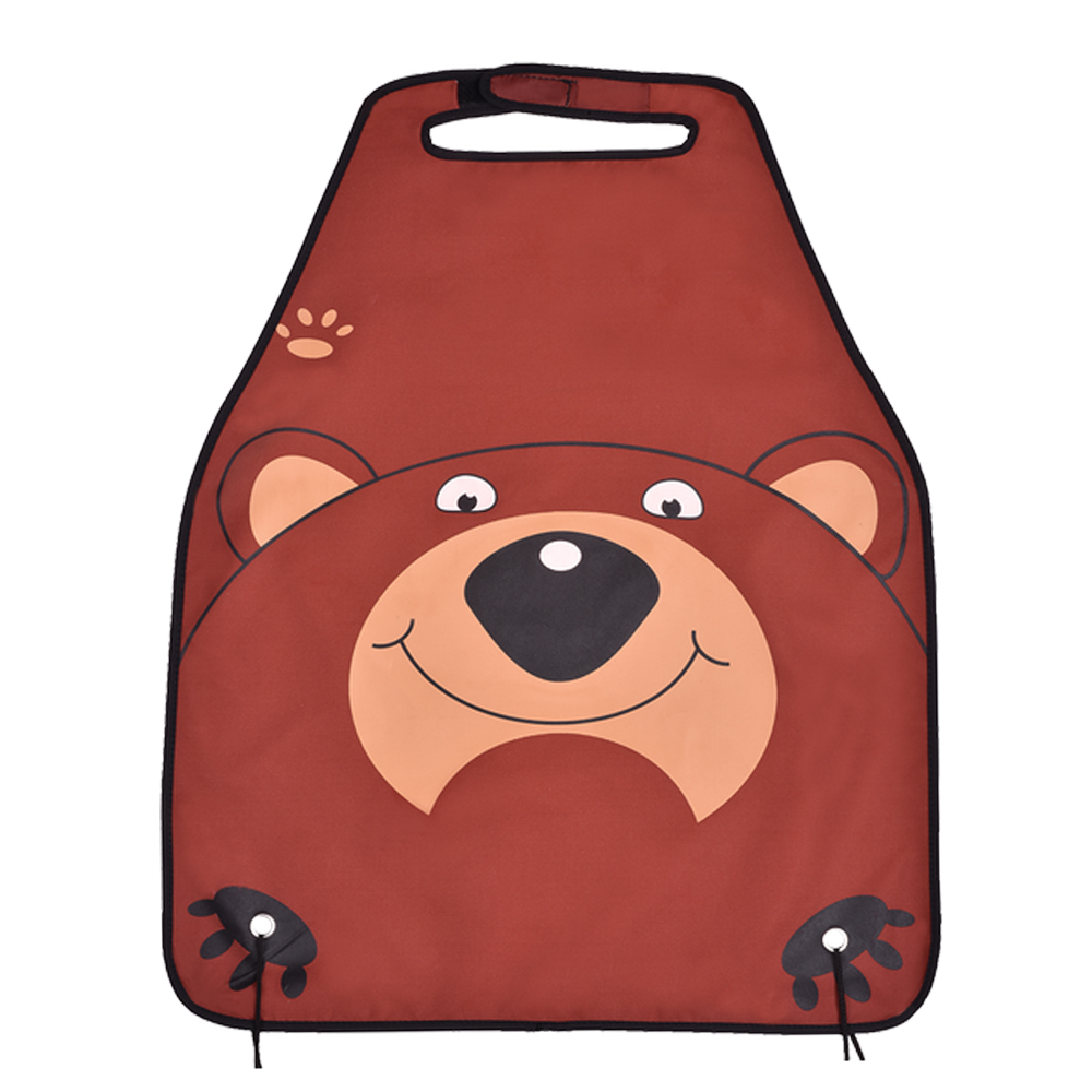 Защита на спинку переднего сиденья (Кикмат/Незапинайка) Little Car 60х48 см (Мишка коричневый)