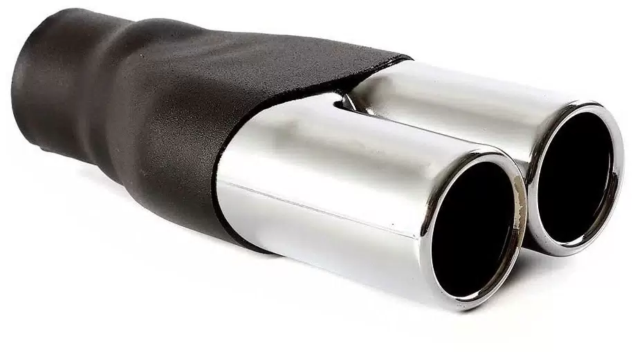 Насадка на глушитель № 700/С265 Haktan HT двойная хром D=38-48 болты (29387)