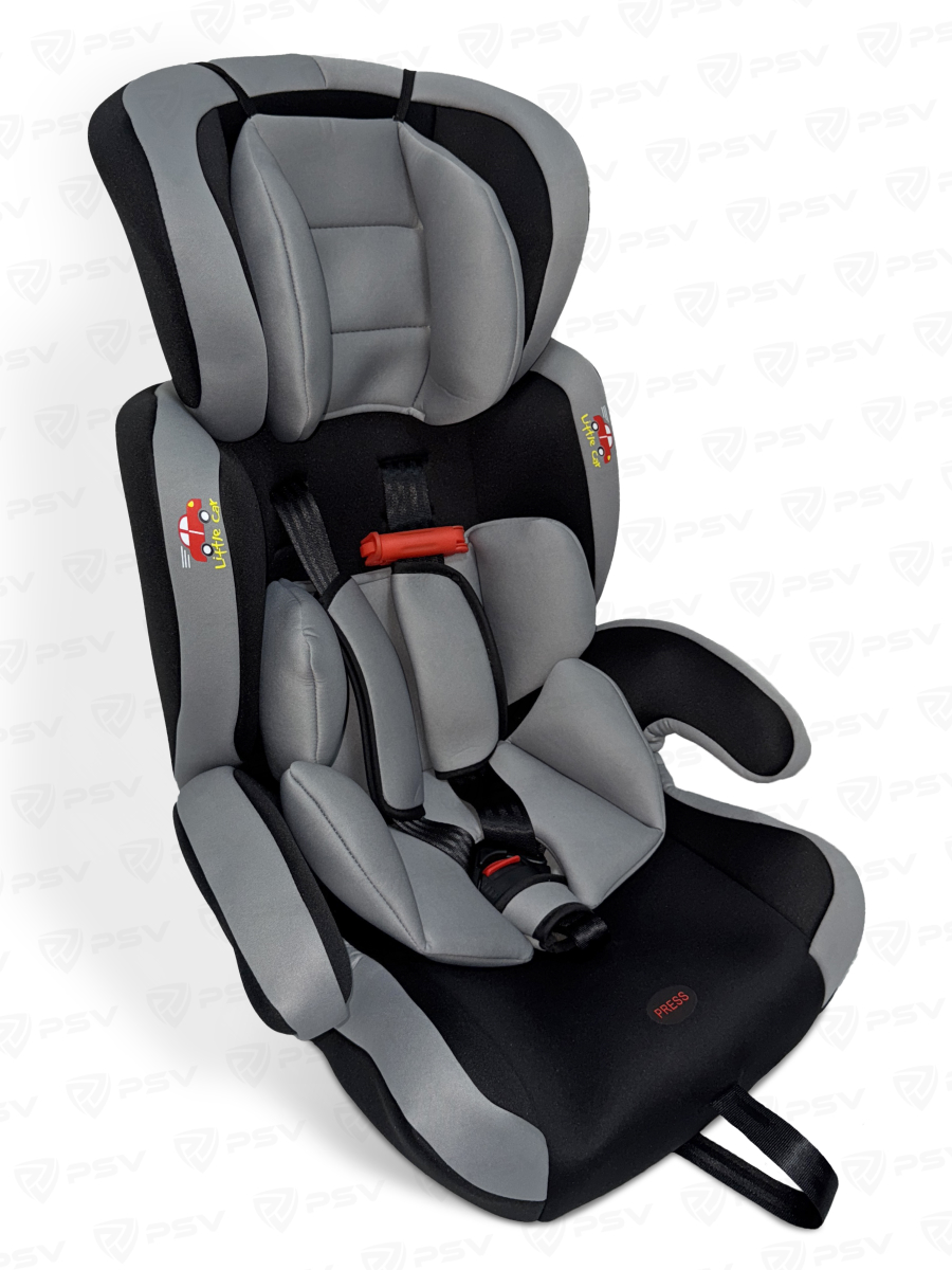 Автокресло детское 9-36 кг (Группа I, II, III) Little Car 515 Серый