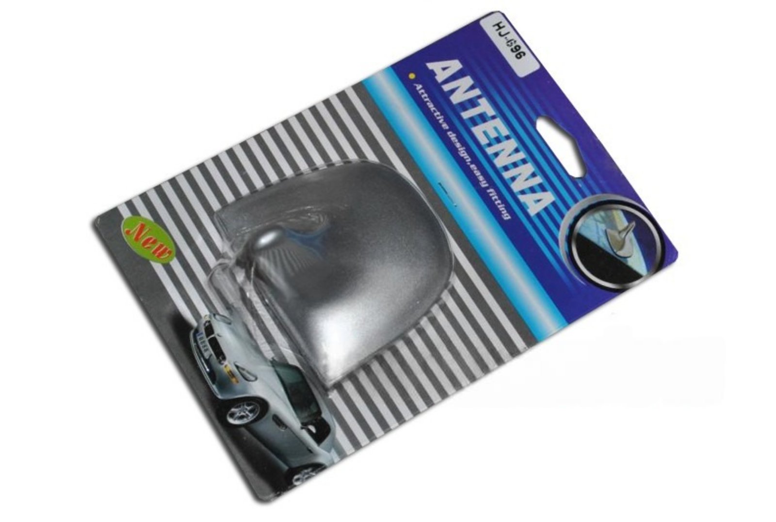 Антенна "HJ-696SL" автомобильная, декоративная, серебристый (Поплавок)