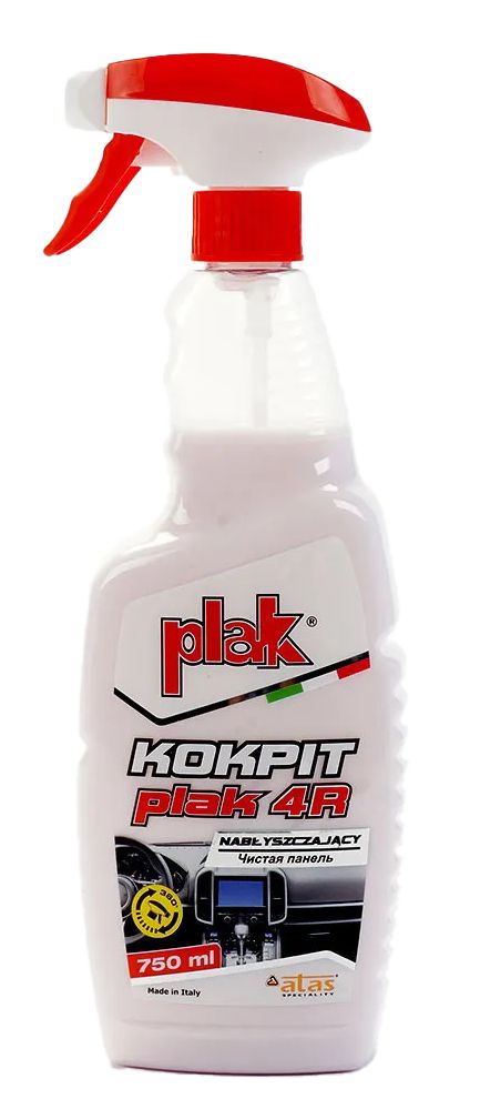 Полироль PLAK 4R (очиститель панели, молочко розовое) 750 мл триггер (Италия)
