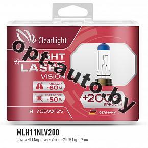  Clearlight H11 12V-55W Night Laser Vision +200% Light (2 .)
