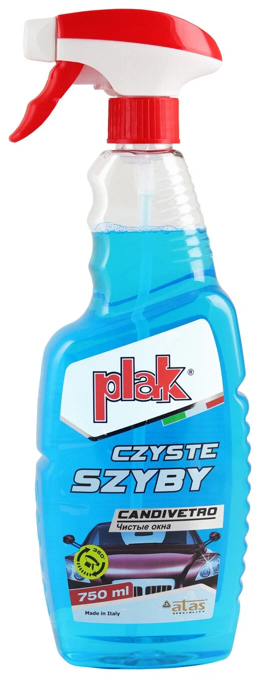 Очиститель стекол PLAK Candivetro 750 мл триггер (Италия)