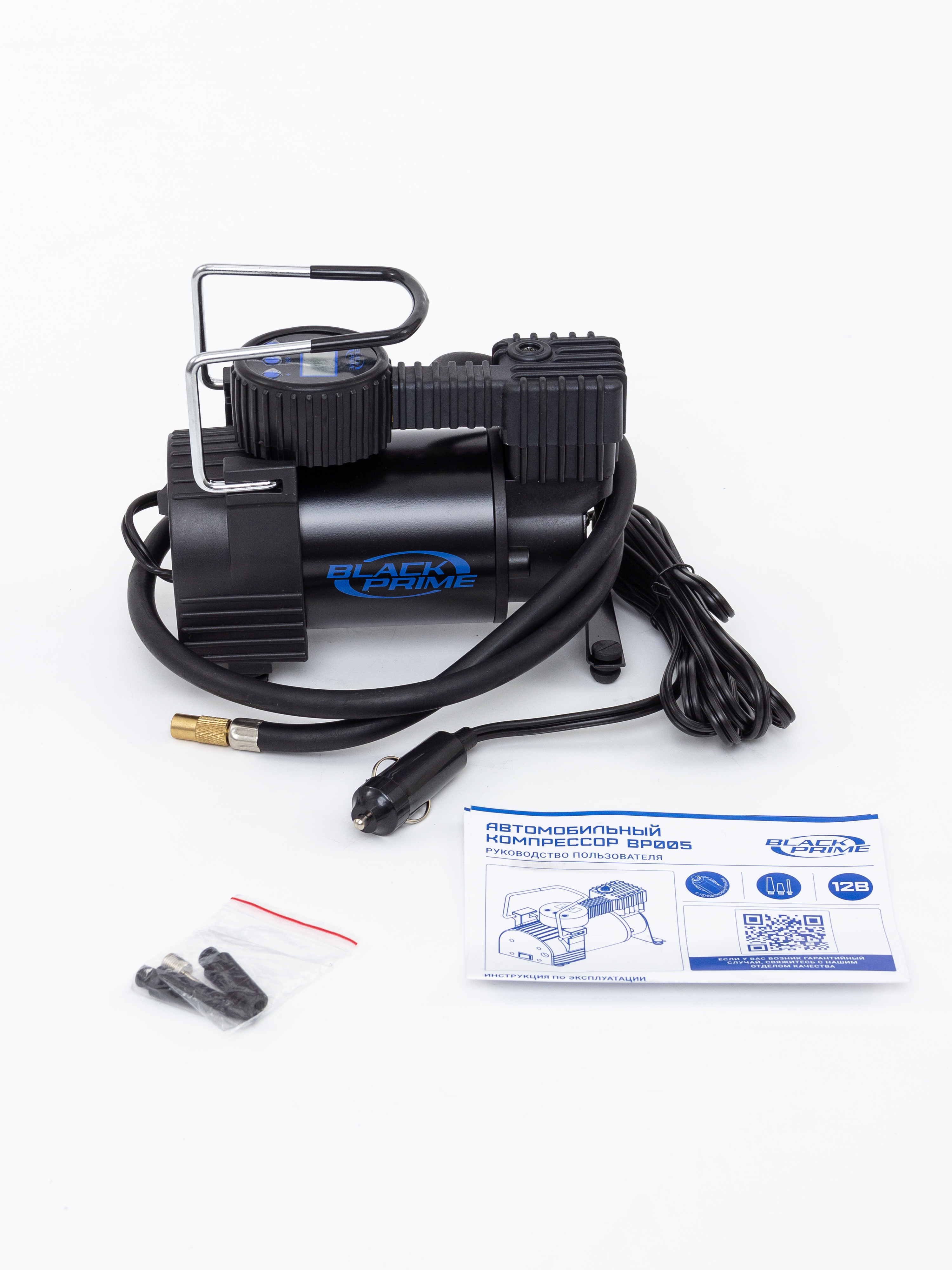 Компрессор Black Prime BP005 в кейсе, цифр. дисплеем, автостоп