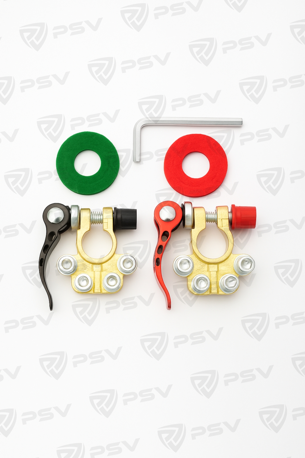 Клемма АКБ PSV (138762) универс. быстросъемные, устойчивые к окислению, для стандартных клемм АКБ, 2 шт.