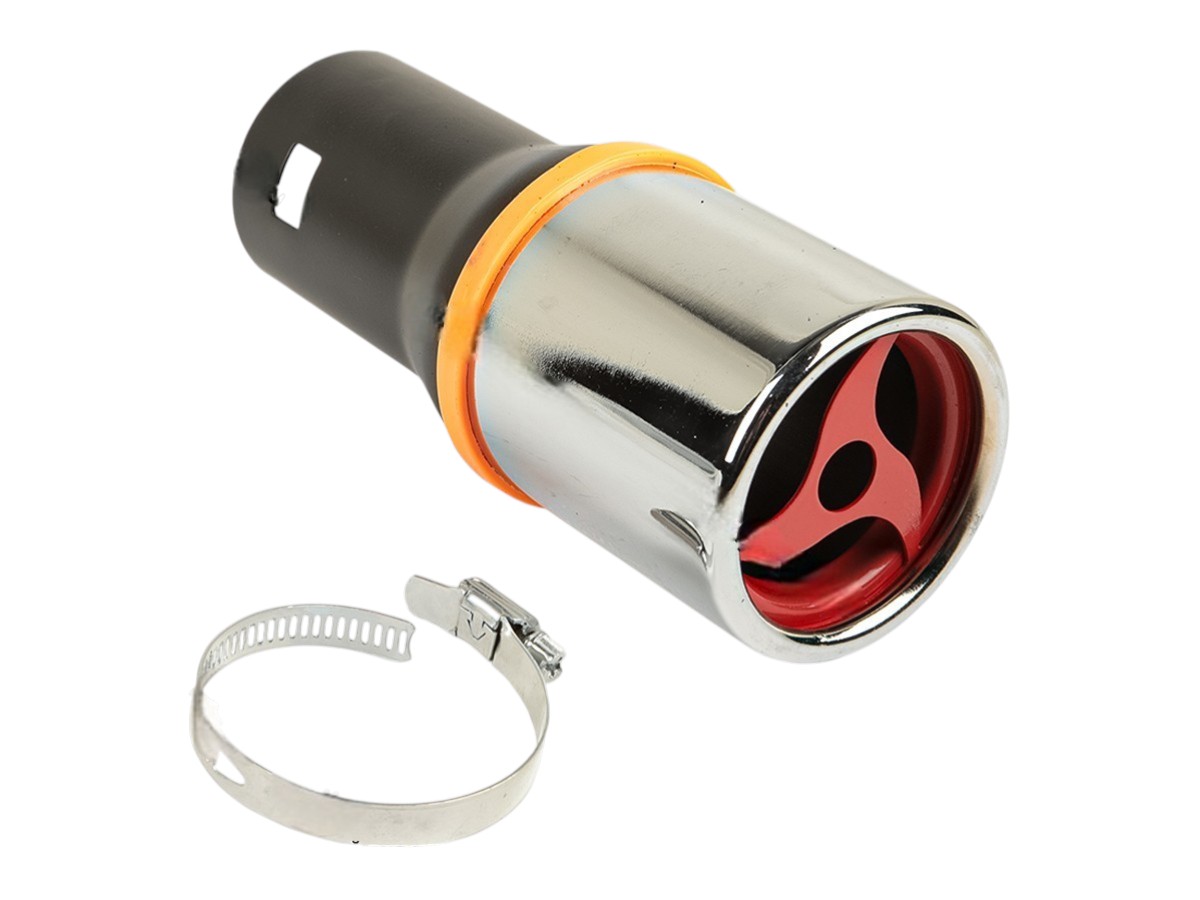 Насадка на глушитель № 605 Haktan HT хром D=48-58 хомут (29366)