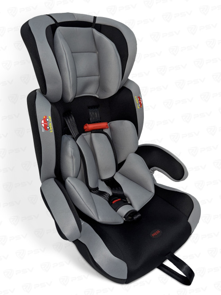 Автокресло детское 9-36 кг (Группа I, II, III) Little Car 515 Серый