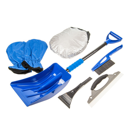 Набор зимний 9 предметов MEGAPOWER (лопата, щетка, скребок, водосгон, варежки, экран лоб. стекла)