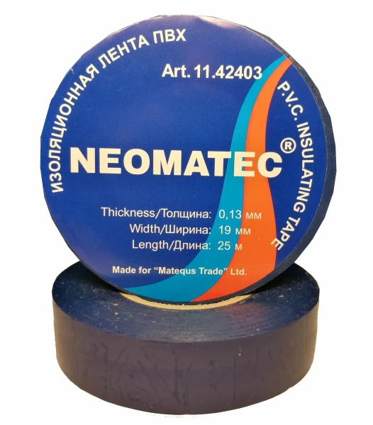 Изолента NEOMATEС 19 мм 25 м синяя