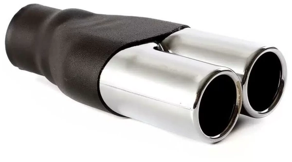 Насадка на глушитель № 700/С265 Haktan HT двойная хром D=38-48 болты (29387)