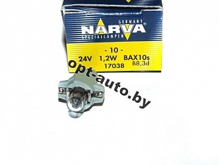  Narva 24v   1,2w (BAX10s)  (17038)